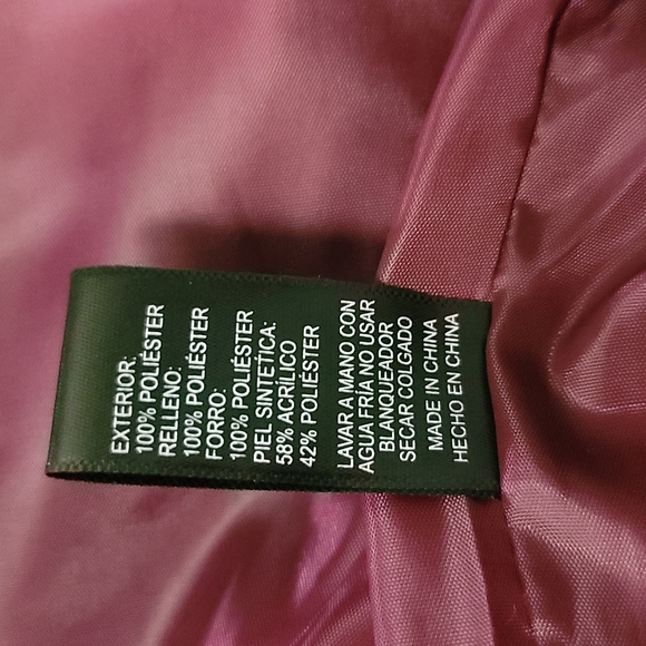 Burgundy junior size Small jackets, full zip hood - Picture 6 of 7